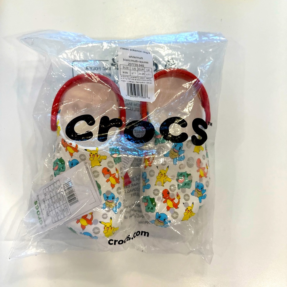 Brand new kids pokemon crocs. Size C 11